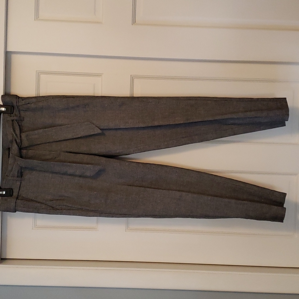 Gray linen trousers